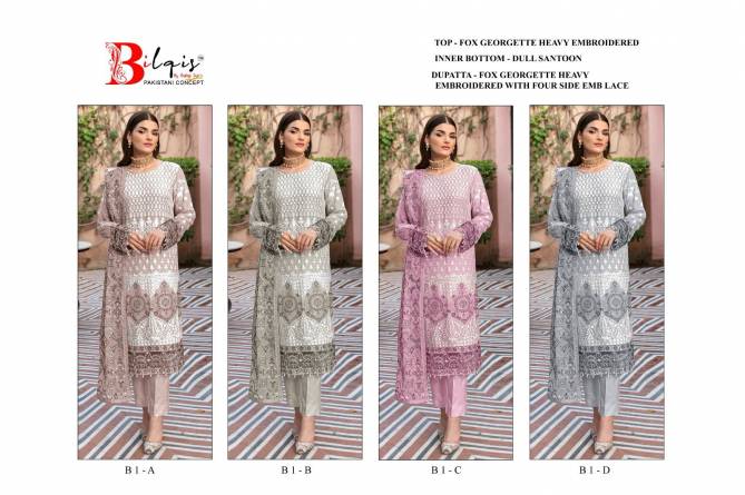 Bilqis B1 A To D Georgette Pakistani Suits Wholesale Clothing Supplier In India
